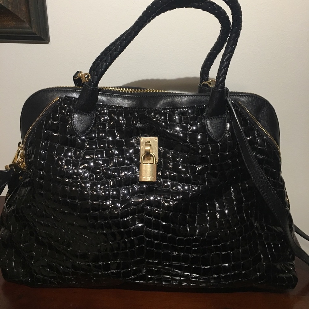 Marc Jacobs “Rio” Bag Croc Embossed Black